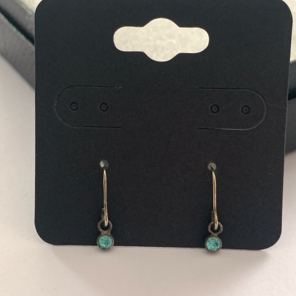 Turquoise Drop Hook Earrings - Women's Jewelry - Picture 5 of 10